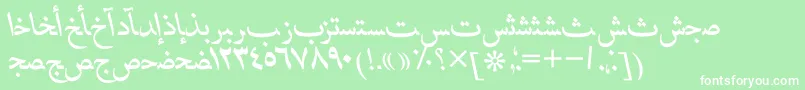HafizarabicttItalic Font – White Fonts on Green Background