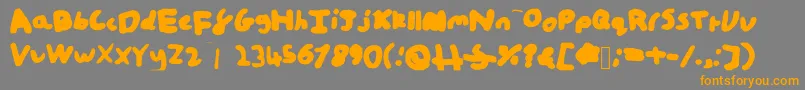 WhiteboardSample Font – Orange Fonts on Gray Background