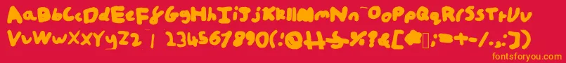 fuente WhiteboardSample – Fuentes Naranjas Sobre Fondo Rojo