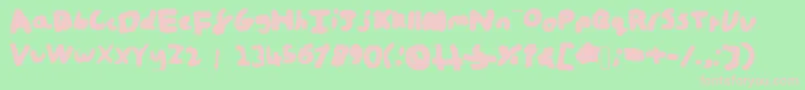 WhiteboardSample Font – Pink Fonts on Green Background