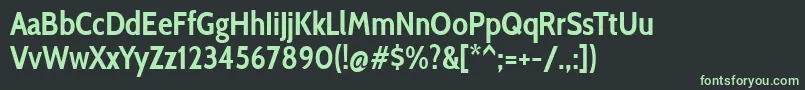 Fonte CabincondensedBold – fontes verdes em um fundo preto