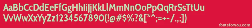 CabincondensedBold Font – Green Fonts on Red Background