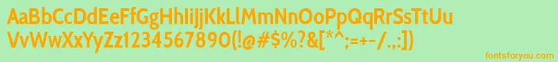 CabincondensedBold Font – Orange Fonts on Green Background