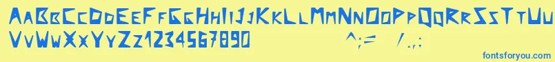 Arcticexplorer Font – Blue Fonts on Yellow Background