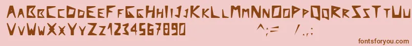 Arcticexplorer Font – Brown Fonts on Pink Background