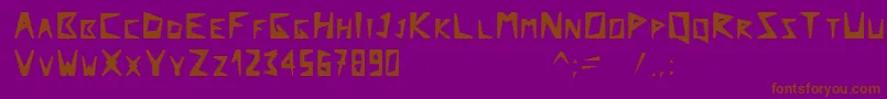 Arcticexplorer Font – Brown Fonts on Purple Background