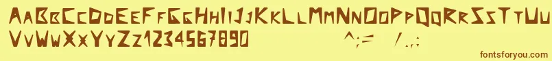 Arcticexplorer Font – Brown Fonts on Yellow Background
