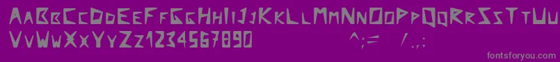 フォントArcticexplorer – 紫の背景に灰色の文字