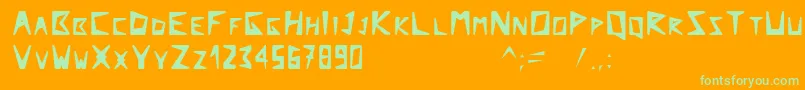 Arcticexplorer Font – Green Fonts on Orange Background