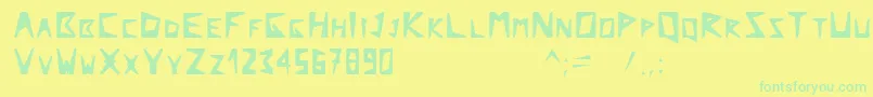 Arcticexplorer Font – Green Fonts on Yellow Background