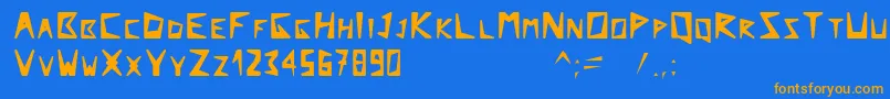 Arcticexplorer Font – Orange Fonts on Blue Background
