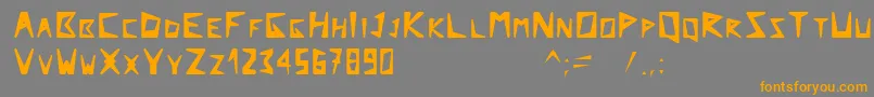 Arcticexplorer-Schriftart – Orangefarbene Schriften auf grauem Hintergrund