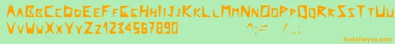 Arcticexplorer Font – Orange Fonts on Green Background