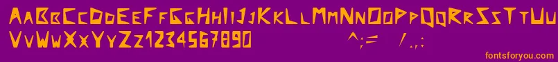 Arcticexplorer Font – Orange Fonts on Purple Background