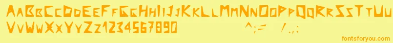 Arcticexplorer Font – Orange Fonts on Yellow Background