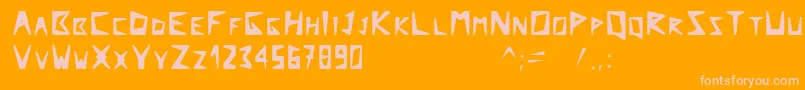 Arcticexplorer Font – Pink Fonts on Orange Background