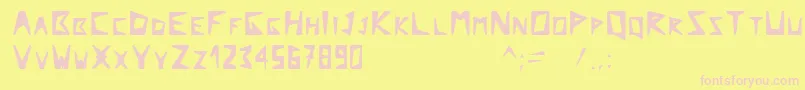 Arcticexplorer Font – Pink Fonts on Yellow Background