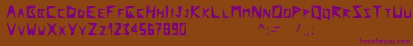 Arcticexplorer Font – Purple Fonts on Brown Background