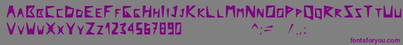 Arcticexplorer-fontti – violetit fontit harmaalla taustalla