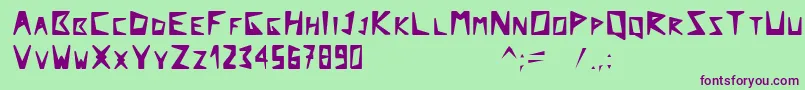 Arcticexplorer Font – Purple Fonts on Green Background