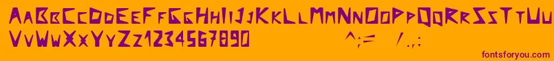 Arcticexplorer Font – Purple Fonts on Orange Background