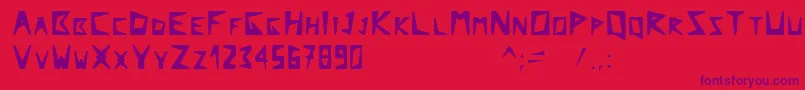 Arcticexplorer Font – Purple Fonts on Red Background