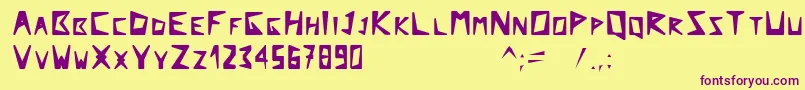 Arcticexplorer Font – Purple Fonts on Yellow Background