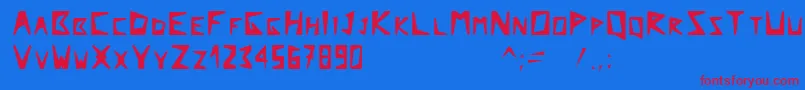 Arcticexplorer Font – Red Fonts on Blue Background