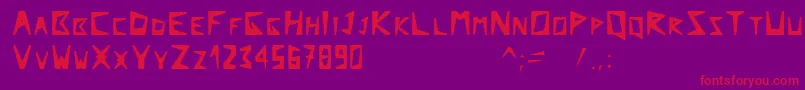Arcticexplorer Font – Red Fonts on Purple Background