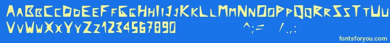 Arcticexplorer Font – Yellow Fonts on Blue Background