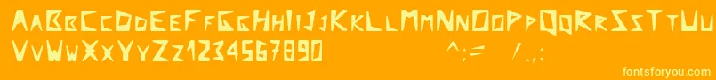 Arcticexplorer Font – Yellow Fonts on Orange Background