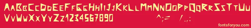 Arcticexplorer Font – Yellow Fonts on Red Background