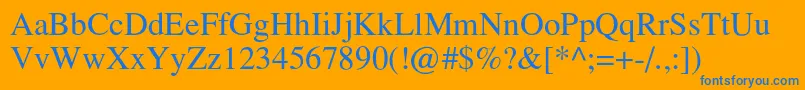 Dester Font – Blue Fonts on Orange Background