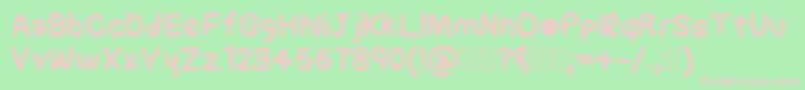 Flubber Font – Pink Fonts on Green Background