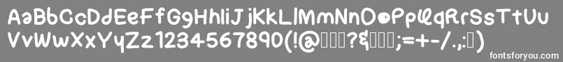 フォントFlubber – 灰色の背景に白い文字