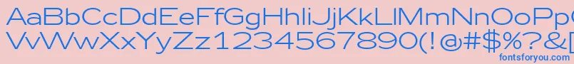 Zeppelin41 Font – Blue Fonts on Pink Background