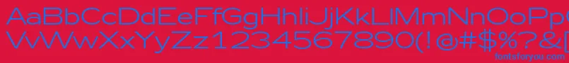 Zeppelin41 Font – Blue Fonts on Red Background