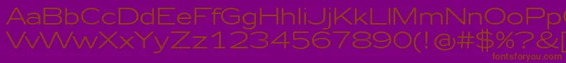 Zeppelin41 Font – Brown Fonts on Purple Background