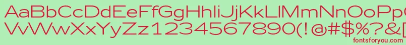 Zeppelin41 Font – Red Fonts on Green Background