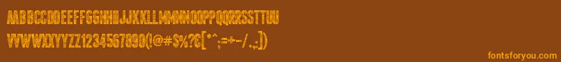 Cortina Font – Orange Fonts on Brown Background