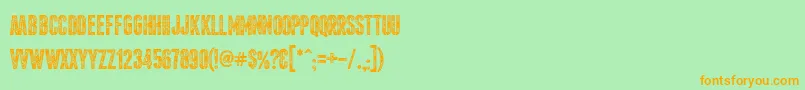 Cortina Font – Orange Fonts on Green Background