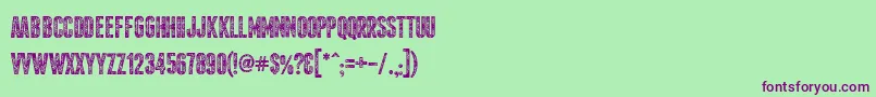 Cortina Font – Purple Fonts on Green Background
