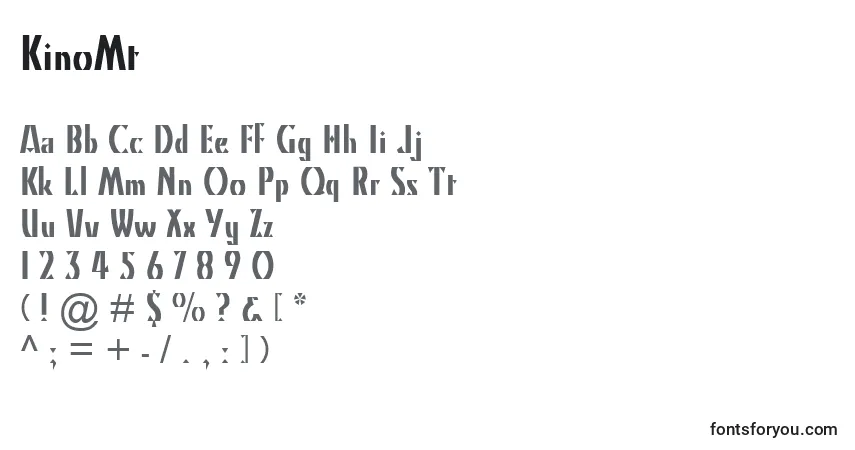 Шрифт KinoMt – алфавит, цифры, специальные символы