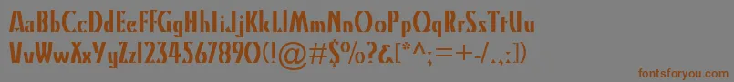 KinoMt Font – Brown Fonts on Gray Background