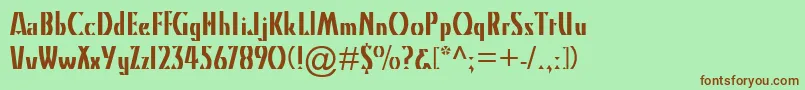 KinoMt Font – Brown Fonts on Green Background