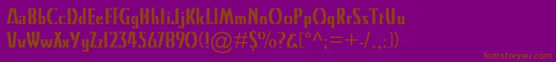 KinoMt Font – Brown Fonts on Purple Background
