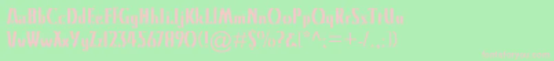 Więcej informacji o czcionce KinoMt Czcionka KinoMt – różowe czcionki na zielonym tle