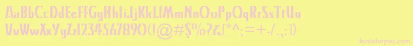 KinoMt Font – Pink Fonts on Yellow Background