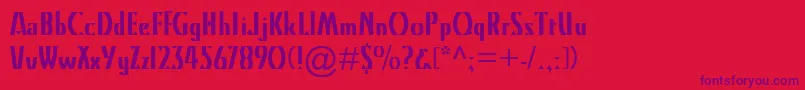 Шрифт KinoMt – фиолетовые шрифты на красном фоне