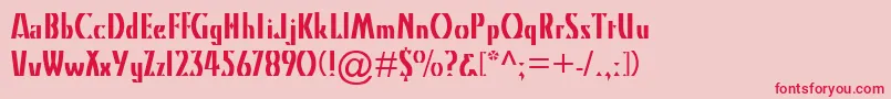 KinoMt Font – Red Fonts on Pink Background